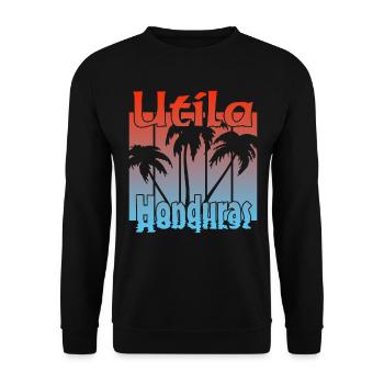Utila Honduras - Unisex Pullover - Schwarz - Vorne - Alina (178cm) & Michal (187cm)
