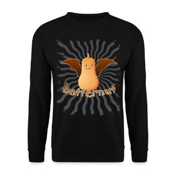 Batternut Citrouille Halloween Noyer cendré Kürbis - Sweat-shirt Unisexe - noir - Devant - Alina (178cm) & Michal (187cm)