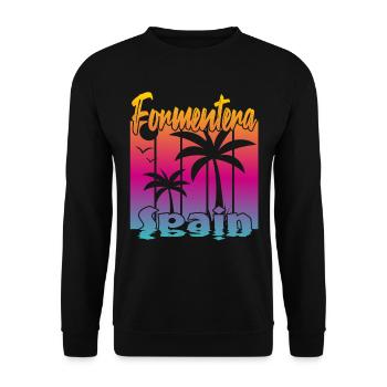 Formentera Spain - Unisex Sweatshirt - black - Front - Alina (178cm) & Michal (187cm)