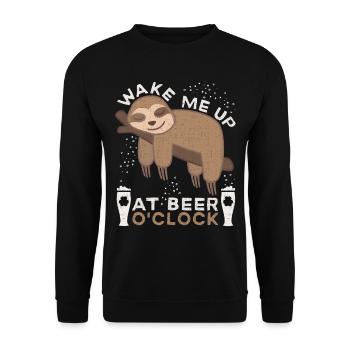 Sloth, funny beer saying, beer drinker Sloth - Unisex Sweatshirt - black - Front - Alina (178cm) & Michal (187cm)