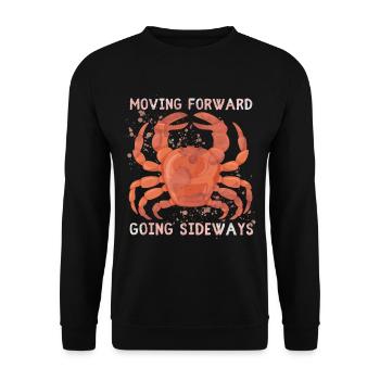 Crab, sea crab, crustacean funny saying - Unisex Sweatshirt - black - Front - Alina (178cm) & Michal (187cm)