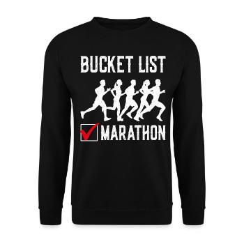 Running Runner Half Marathon - Unisex Pullover - Schwarz - Vorne - Alina (178cm) & Michal (187cm)