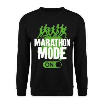 Running Runner Half Marathon - Unisex Sweatshirt - black - Front - Alina (178cm) & Michal (187cm)