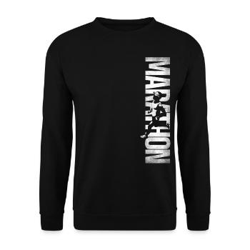 Running Runner Semi-Marathon - Sweat-shirt Unisexe - noir - Devant - Alina (178cm) & Michal (187cm)