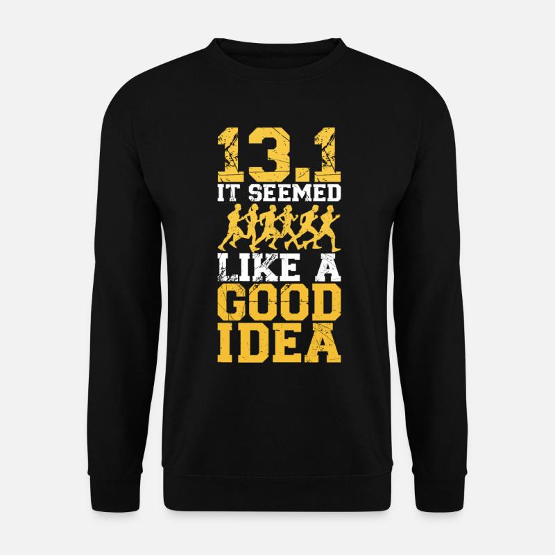 Running Runner Half Marathon Half - Unisex Pullover - Schwarz