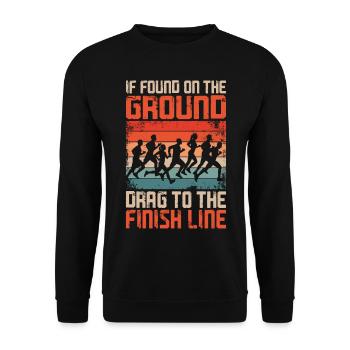 Running Runner Semi-Marathon - Sweat-shirt Unisexe - noir - Devant - Alina (178cm) & Michal (187cm)