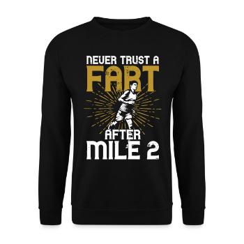 Running Runner Half Marathon - Unisex Sweatshirt - black - Front - Alina (178cm) & Michal (187cm)