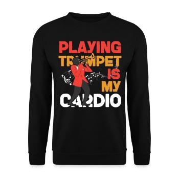 Trumpet Player Playing Trumpet Is - Unisex Pullover - Schwarz - Vorne - Alina (178cm) & Michal (187cm)