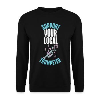 Trompettiste Soutenez votre section locale - Sweat-shirt Unisexe - noir - Devant - Alina (178cm) & Michal (187cm)
