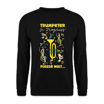 Trumpet Player Trumpeter In - Unisex Pullover - Schwarz - Vorne - Alina (178cm) & Michal (187cm)
