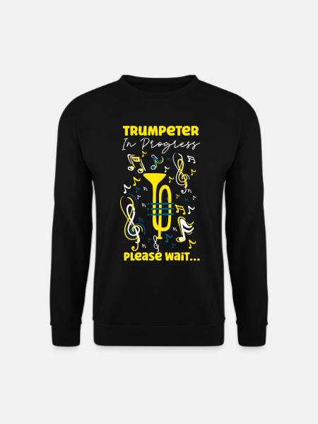 Trumpet Player Trumpeter In - Unisex Pullover - Schwarz
