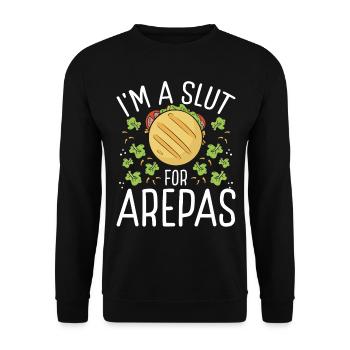 Arepa Lover Food Traditional Hispanic Food - Unisex Sweatshirt - black - Front - Alina (178cm) & Michal (187cm)