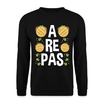 Arepas Lover Hispanic Heritage Month Food - Unisex Sweatshirt - black - Front - Alina (178cm) & Michal (187cm)
