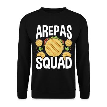 Arepas Squad Lover Hispanic Heritage Month Food - Unisex Sweatshirt - black - Front - Alina (178cm) & Michal (187cm)