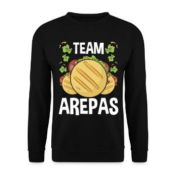 Arepas Team Lover Hispanic Heritage Month Food - Unisex Sweatshirt - black - Front - Alina (178cm) & Michal (187cm)
