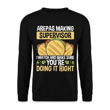Arepas Making Supervisor Hispanic Heritage Month - Unisex Sweatshirt - black - Front - Alina (178cm) & Michal (187cm)