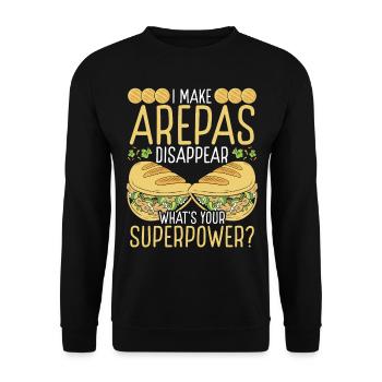 Arepas Lover Make Arepa Hispanic Heritage Month - Unisex Sweatshirt - black - Front - Alina (178cm) & Michal (187cm)