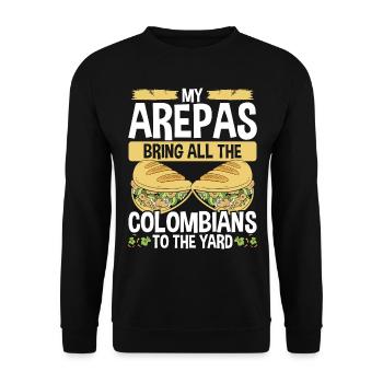 Arepas Lover Traditional Food Hisapnic Heritage - Unisex Sweatshirt - black - Front - Alina (178cm) & Michal (187cm)