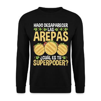 Arepa Lover Traditional Food Venezuelan Hispanic - Unisex Pullover - Schwarz - Vorne - Alina (178cm) & Michal (187cm)
