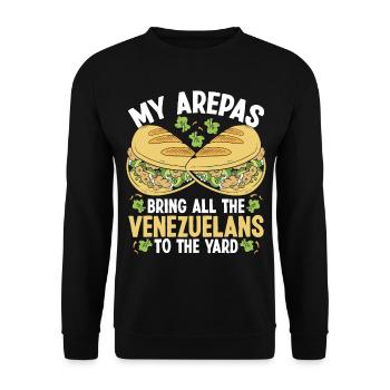 Arepas Lover Traditional Food Hisapnic Heritage - Unisex Sweatshirt - black - Front - Alina (178cm) & Michal (187cm)