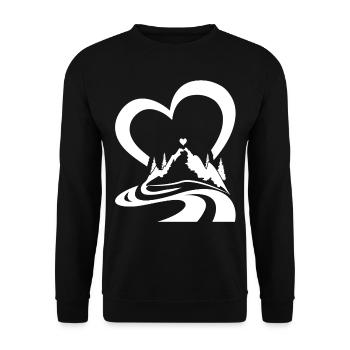 Mountain Heart Outdoor Trekking Mountain Hiking - Unisex Sweatshirt - black - Front - Alina (178cm) & Michal (187cm)