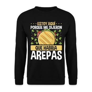 Arepas Lover Maker Food Venezuelan Hispanic - Unisex Pullover - Schwarz - Vorne - Alina (178cm) & Michal (187cm)