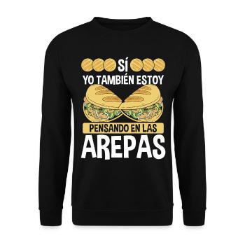 Arepa Lover Food Venezuelan Traditional Hispanic - Unisex Sweatshirt - black - Front - Alina (178cm) & Michal (187cm)