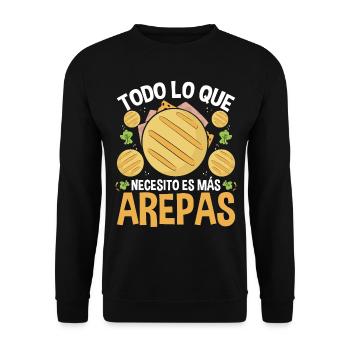 Arepa Maker Food Venezuelan Traditional Hispanic - Unisex Sweatshirt - black - Front - Alina (178cm) & Michal (187cm)