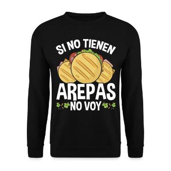 Arepas Lover Venezuela Food Traditional Hispanic - Unisex Pullover - Schwarz - Vorne - Alina (178cm) & Michal (187cm)