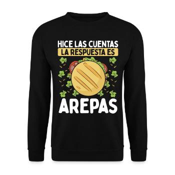 Arepa Lover Food Hispanic Traditional Venezuelan - Unisex Pullover - Schwarz - Vorne - Alina (178cm) & Michal (187cm)