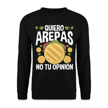 Arepas Lover Quiero Arepas Venezuelan Food n - Unisex Pullover - Schwarz - Vorne - Alina (178cm) & Michal (187cm)