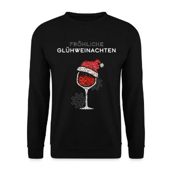 Glühweinachten Glühwein Weinachtsmarkt Punsch - Unisex Pullover - Schwarz - Vorne - Alina (178cm) & Michal (187cm)