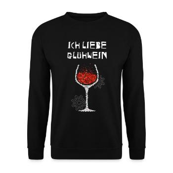 Glühwein Nikolaus Weinachtsmarkt Glühweinstand - Unisex Pullover - Schwarz - Vorne - Alina (178cm) & Michal (187cm)