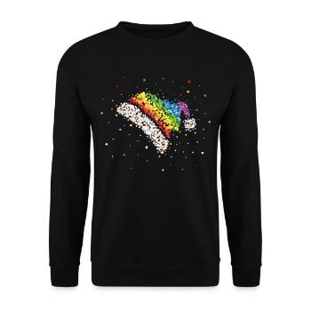 LGBTQ Pride Santa Hat Rainbow Gay Homo - Unisex Sweatshirt - black - Front - Alina (178cm) & Michal (187cm)