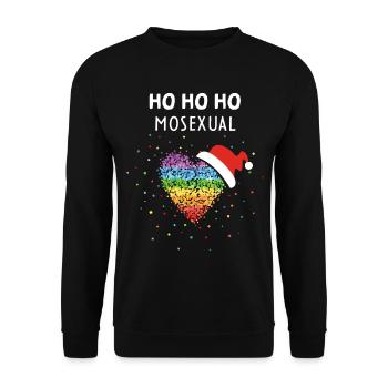 Gay Santa Hat Rainbow LGBTQ Pride - Sweat-shirt Unisexe - noir - Devant - Alina (178cm) & Michal (187cm)