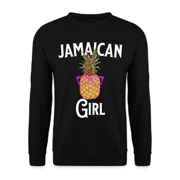 Jamaican Girl Jamaika - Unisex Pullover - Schwarz - Vorne - Alina (178cm) & Michal (187cm)