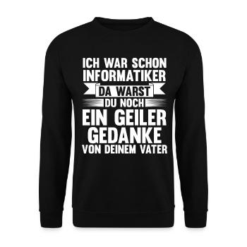 Programmierer IT Fachmann Informatiker Informatik - Unisex Pullover - Schwarz - Vorne - Alina (178cm) & Michal (187cm)