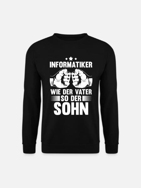 Vater Sohn Informatiker Informatik Programmierer - Unisex Pullover - Schwarz