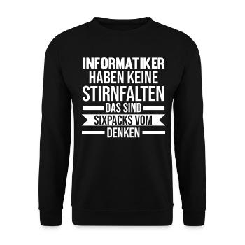 IT Fachmann Informatik Programmierer Informatiker - Unisex Pullover - Schwarz - Vorne - Alina (178cm) & Michal (187cm)