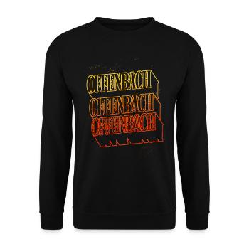 Offenbach Allemagne City Skyline Home Police - Sweat-shirt Unisexe - noir - Devant - Alina (178cm) & Michal (187cm)