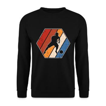 Football Rétro - Sweat-shirt Unisexe - noir - Devant - Alina (178cm) & Michal (187cm)
