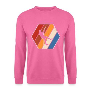 Klettern Retro - Unisex Pullover - Pink - Vorne