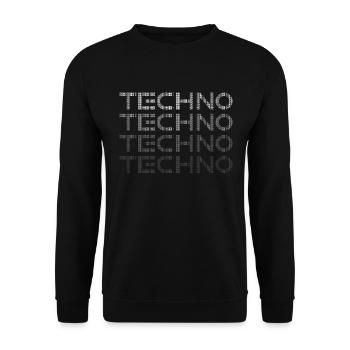 Techno - Unisex Sweatshirt - black - Front - Alina (178cm) & Michal (187cm)