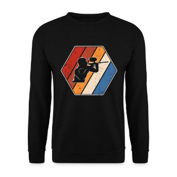Paintball Rétro - Sweat-shirt Unisexe - noir - Devant - Alina (178cm) & Michal (187cm)