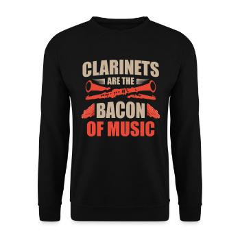 Clarinets are the bacon of the music musician - Unisex Sweatshirt - black - Front - Alina (178cm) & Michal (187cm)