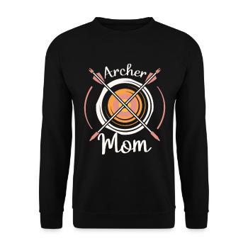 Archer Mom Bowmaster Archery Bow Arrow - Unisex Sweatshirt - black - Front - Alina (178cm) & Michal (187cm)