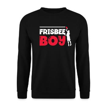 Frisbee Boy Ultimate Frisbee Player Disc Sport - Unisex Pullover - Schwarz - Vorne - Alina (178cm) & Michal (187cm)