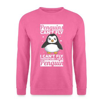 Les pingouins ne peuvent pas voler Je suis un pingouin - Sweat-shirt Unisexe - rose - Devant