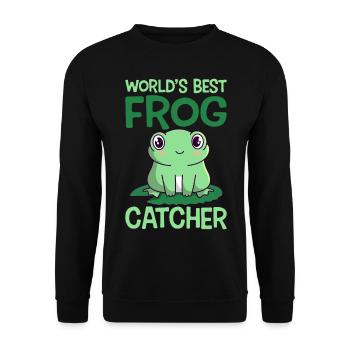 Le meilleur chasseur de grenouilles au monde crapaud grenouille - Sweat-shirt Unisexe - noir - Devant - Alina (178cm) & Michal (187cm)