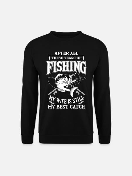 Bester Fang Ehefrau Angeln Ehemann Fischer Angler - Unisex sweater - sort